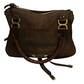 Chloé Marcie media in nabuk marrone