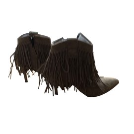 Botines Free Lance de piel de ciervo beige 37