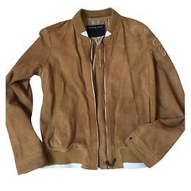 Autre Marque Black Label Polo von Blouson en daim caramel