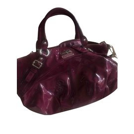 Borsa Satchel Coach in Vernice Prune