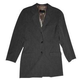 Blazer lungo in lana grigio Bogner