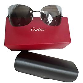 Cartier Panther Maske Sonnenbrille Silber
