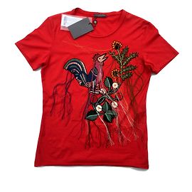 Alexander Mcqueen Top bordado ave del paraíso