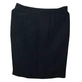 Falda Balenciaga negra de viscosa