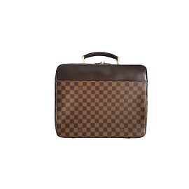 Valigetta Louis Vuitton Marrone Scuro in Tela