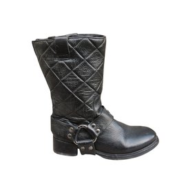 Stivali Biker in Pelle Nera Zadig & Voltaire
