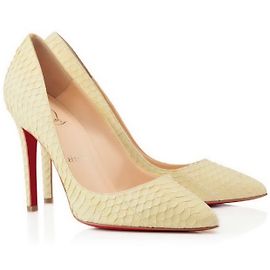 Décolleté Christian Louboutin Pigalle 100mm Pelle Esotica Gialla