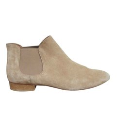 Stivaletti Sessun Beige in Scamosciato