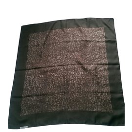 Foulard quadrato in seta Christian Dior Monsieur Marrone Kaki