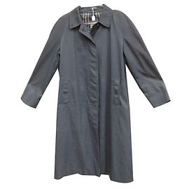 Gabardina Burberry Azul Marino en Gabardina