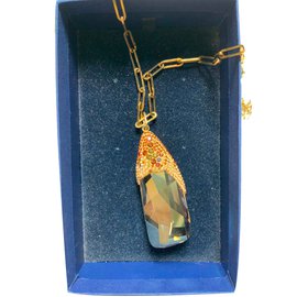 Collana Swarovski dorata in cristalli