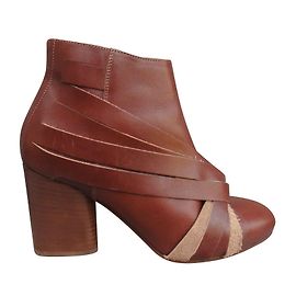 Maison Martin Margiela MM22 Stiefeletten Leder Hellbraun