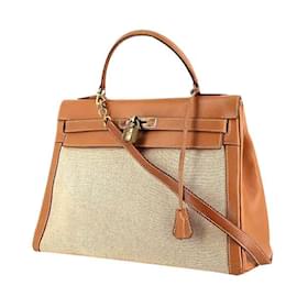 Hermès BORSA HERMES MODELLO KELLY CANVAS E PELLE