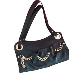 Borsa a mano Lancel Chaîne Gourmette in pelle nera