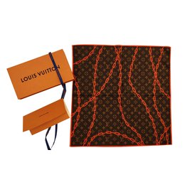Louis Vuitton Bandana Sciarpa Solar Ray Monogram Arancione Marrone