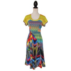 Vestido M Missoni de seda multicolor