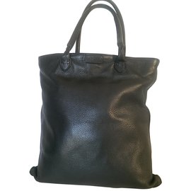 Sergio Rossi Ledertasche Navy Blau