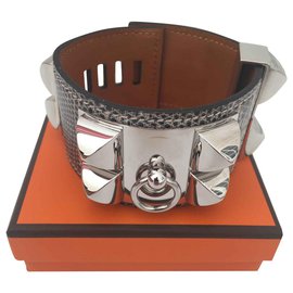 Hermès Bracelet Shaded Lizard Dog Necklace