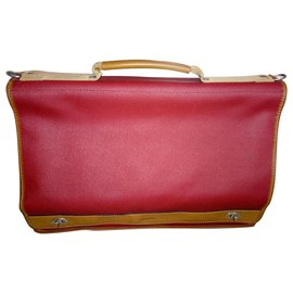 Bolso tote Lancel rojo de material sintético