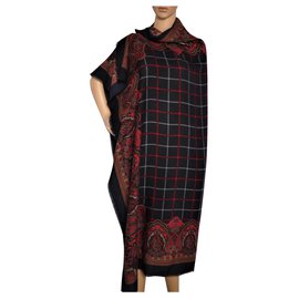 Sciarpa Burberry in lana e seta con stampa tartan e paisley