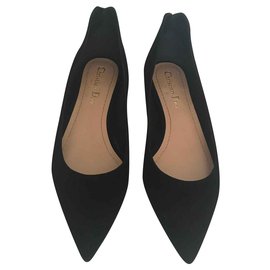 Dior Bailarinas Heart en Ante Negro