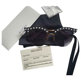 Occhiali da sole Gucci Cat Eye Pearl Neri