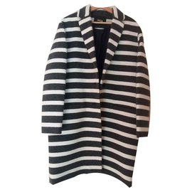 Cappotto lungo in lana nero Maje Schooner