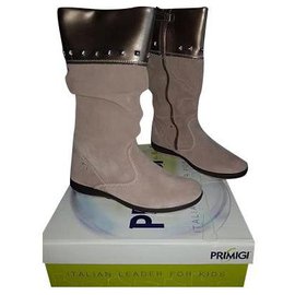 Autre Marque Primigi Stiefel Beige aus Hirschleder Größe 34