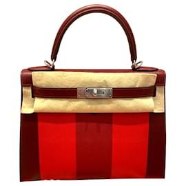 Hermès Kelly Sellier 28 Couro Multicor