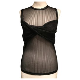 Pinko black transparent top