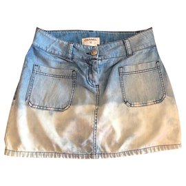 Falda Chanel Shadow de denim