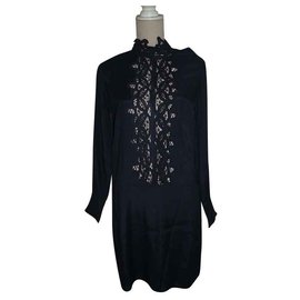 Swildens Travolta Kleid Marineblau Rayon