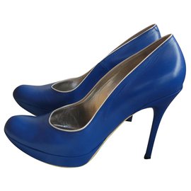 Décolleté Free Lance in pelle blu 39
