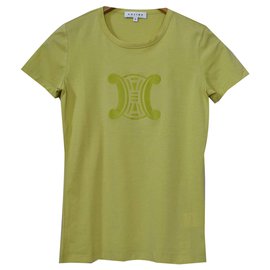 Camiseta Céline Lime Green Tee Size S SMALL