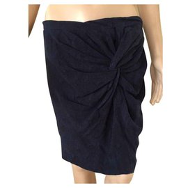 Maison Scotch Paris Nights New York Mornings Seidenrock Blau