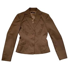 Chaqueta Blazer Hugo Boss Khaki de Algodón