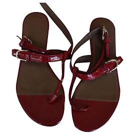 Gucci Sandalen aus Leder Dunkelrot