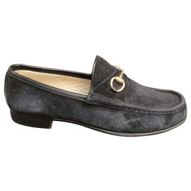 Mocassini in pelle scamosciata Gucci