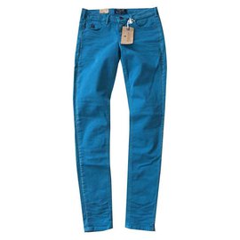 Vaqueros Maison Scotch de denim azul y verde