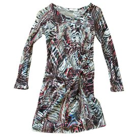 Vestido Iro de algodón negro rosa blanco