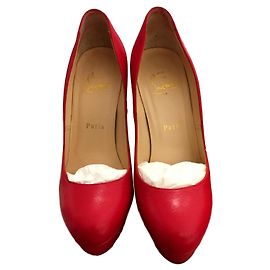 Décolleté Christian Louboutin Bianca in pelle rossa