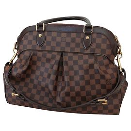 Borsa a mano Louis Vuitton Trevi GM Damier Marrone Scuro Pelle