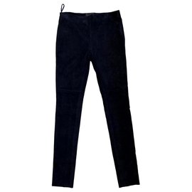 Pantalones Prada de gamuza azul marino