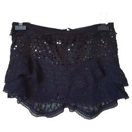 Isabel Marant Falda con lentejuelas de seda Qing