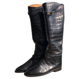 Hermès Hermes - BOTTES CAVALIÈRES JUMPING EN COCODRILO€17K¡¡¡Raro!!!