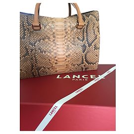 Lancel Handtasche Python Print aus exotischem Leder
