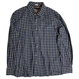 Camisa Tommy Hilfiger de algodón azul de manga larga XL