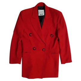 Moschino Cheap And Chic Red Silk Blazer
