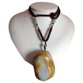 Ciondolo Buddha in giada verde chiaro con collana - Autre Marque