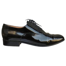 Joseph Fenestrier Unic Richelieu scarpe stringate in vernice nera